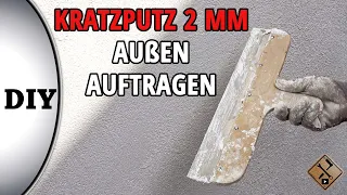 Kratzputz 2 mm außen auftragen / Ober Putz auf Armierungsmörtel (Armierungsmörtel verputzen)