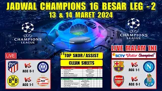 Jadwal 16 Besar Liga Champions 2024 Live MOJI ~ BARCELONA vs NAPOLI ~ ARSENAL vs PORTO