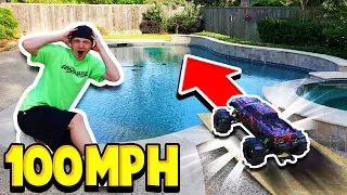 100MPH RC CAR vs MY POOL!