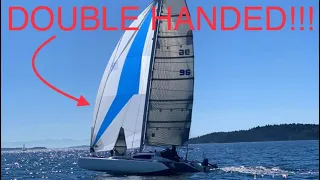 How Do You Fly a Spinnaker DOUBLE HANDED?!?!?