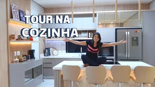 TOUR NA MINHA COZINHA PLANEJADA COM ILHA BRANCA. DICAS E MEDIDAS FUNCIONAIS. COZINHA DOS MEUS SONHOS