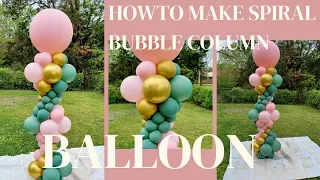 How to make a Spiral Bubble Balloon Column #howto #balloons #decorate #column