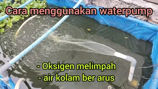 WATERFALL.! Cara menggunakan waterpump agar gelembung oksigen melimpah dan air ber arus