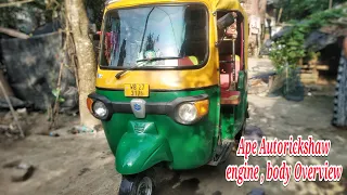 #BS6 PIAGGIO Ape Auto rickshaw Engine+Body Overview