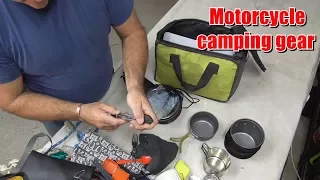 Motorcycle camping gear