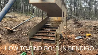 Using a highbanker for gold in Bendigo $$$. #goldmining #goldprospecting #goldpanning #gold