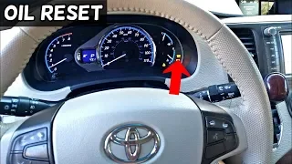 HOW TO RESET MAINTENANCE REQUIRED LIGHT ON TOYOTA SIENNA 2011 2012 2013 2014 2015 2016