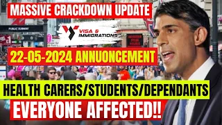 UK New Update On Dependent, Student, Care Visa & Work Visas: Everyone Affected: Massive Crackdown!