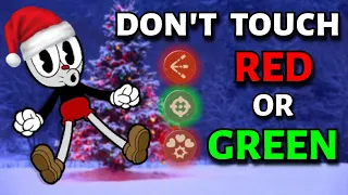 The ULTIMATE Cuphead Christmas CHALLENGE (No Touching RED or GREEN, Chaser and Spread ONLY)