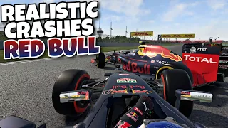 REALISTIC F1 CRASHES RED BULL