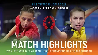 Highlights | Elizabeta Samara (ROU) vs Linda Bergstrom (SWE) | WT Grps | #ITTFWorlds2022