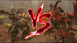 Tamurkhan the Maggot Lord VS Skarbrand the Exiled. Total War Warhammer 3