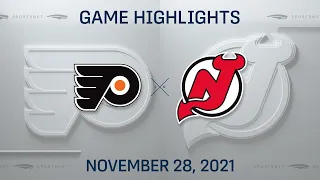 NHL Highlights | Flyers vs. Devils - Nov. 28, 2021