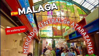 SPAIN🇪🇸Malaga, Mercado Central de Atarazanas walking tour 4K, look prices changed in 2024