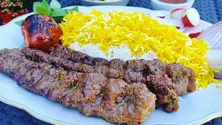 How To make juicy, no fall from skewer, Kabab Koobideh /Persian kebab