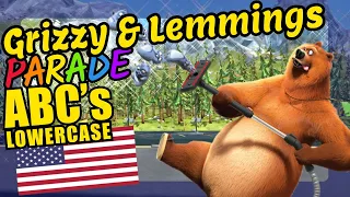 Grizzy and Lemmings Teaching the ABC's in Lowercase Letters Alphabet English Video for Kids