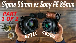 Sigma 56mm 1.4 Vs Sony FE 85mm 1.8 on A6500 Part 1 of 2 | (Urdu/Hindi)