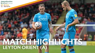 MATCH HIGHLIGHTS: Leyton Orient v Bradford City