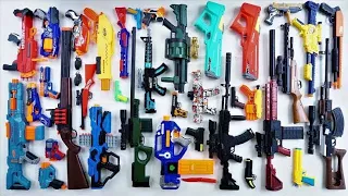 Collecting 7 Sniper Gun and 3 Semi Otomatic Gun AK47 M16 Nerf Gun SMG Gun Super Water Gun Granade