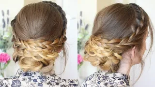 Lace Braid feather Updo | Braided Updo | Braidsandstyles12