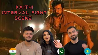 KAITHI INTERVAL FIGHT SCENE Reaction | Karthi | Parbrahm Singh | Foreigners REACT