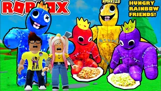 Le Robamos La Comida A Los Rainbow Friends! Hungry Rainbow! 😄😀