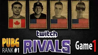 PUBG Rank 1 - Shroud & JoshOG & Chad and Just9n win Game 1 in the Twitch Rivals tournament