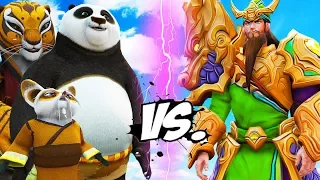 GUAN YU VS KUNG FU PANDA - PO, MASTER SHIFU, TIGRESS VS GUAN YU