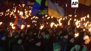 15,000 nationalists march in Kiev to commemorate leader Stepan Bandera