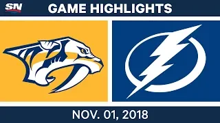 NHL Highlights | Predators vs. Lightning – Nov. 1, 2018