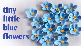 paper quilling flower tutorial  / how make tiny little  flowers for beginners.