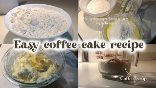 easy coffee cake recipe ☕️🍰☁️✨ | RainbowRida_YT