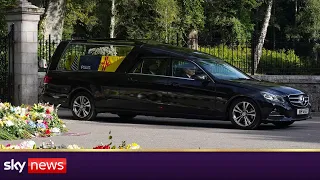 Queen Elizabeth leaves Balmoral Castle for the last time