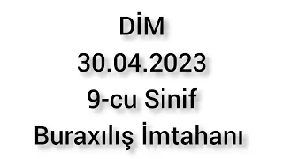 30 Aprel 2023 Buraxılış İmtahanı Riyaziyyat 1-25 Sual