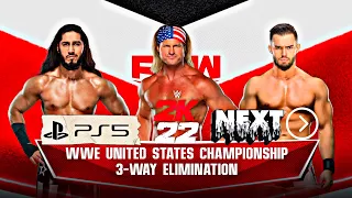 WWE2K22:  "3-WAY Elimination Match" for the WWE U.S Championship. (PS5 GAMEPLAY).
