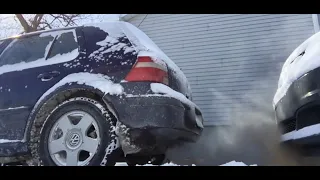 2004 VW Golf TDI cold start -25C