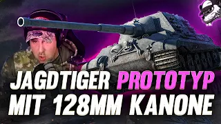 Jagdtiger Prototyp mit 128mm Kanone auf Tier 8 - Geil oder unnötig? [World of Tanks - Gameplay - DE]