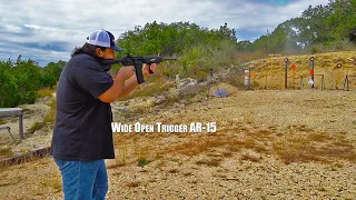 Binary Trigger Vs. Wide Open Force Reset Trigger! AR-15 .556 30 Round Mag Dump In Less Than 3 Second