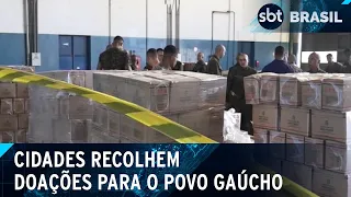 Cidades recolhem doações para vítimas do RS; saiba onde e como doar | SBT Brasil (06/05/24)