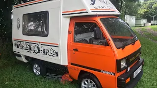 Bedford Rascal RomaHome Campervan first time over night camping in Bakewell