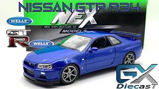 1/24 Welly Nissan GTR R34 (Blue)