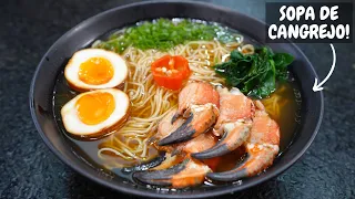 asi cocine mi Sopa ramen de cangrejo! receta facil | Abelca