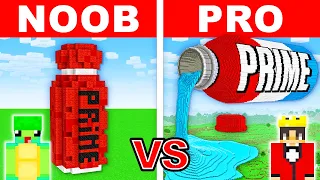 NOOB vs PRO: PRIME BOTTLE House Build Challenge in Minecraft