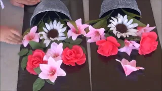 DIY: 3D Flower Canvas Wall Art Decor {MadeByFate} #312