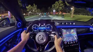 2021 Mercedes-Maybach S 580 POV Night Drive (3D Audio)(ASMR)