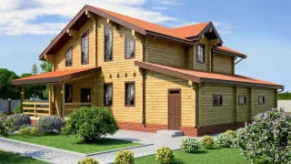 Как завалить визуализацию деревянного дома из бруса и бревна