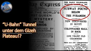 Antiker "U-Bahn" Tunnel unter dem Gizeh Plateau!?