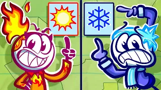 WEATHERmate gets it WRONG?! 🤔❄️🔥| Animated Cartoons Characters | Animated Short Films | Pencilmation