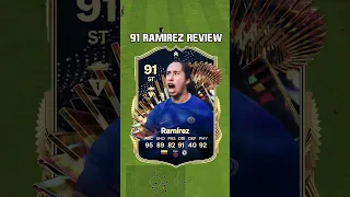 91 Ramirez Review in EA FC 24 #shorts #short #fc24 #eafc24 #tots #totslive #livetots #chelsea