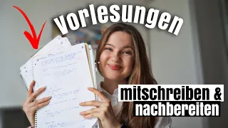 VORLESUNGEN nachbereiten & Notizen machen// Tipps für 1,0er